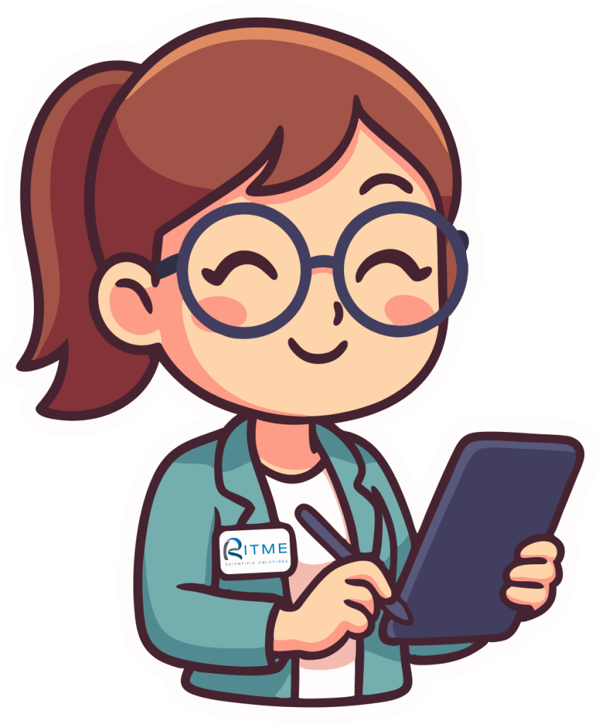 Chercheuse sur sa tablette