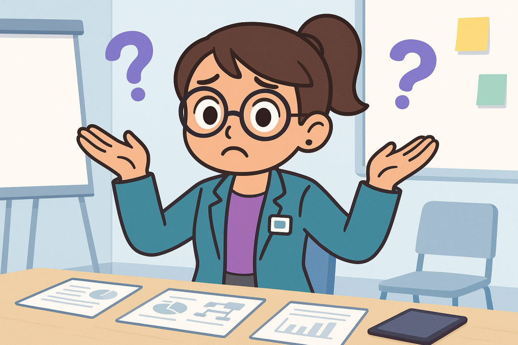 chercheuse se posant des questions