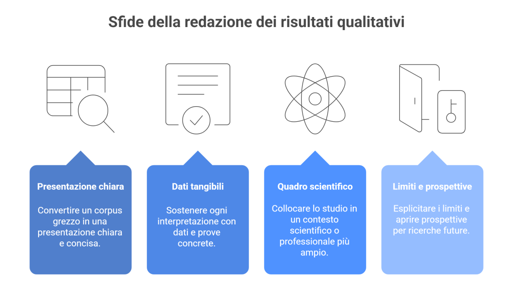 Sfide della redazione dei risultati qualitativi