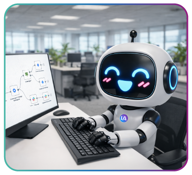 Effi travaillant sur des agents IA et automatisations IA