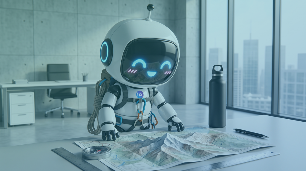 Effi robot che prepara il suo percorso escursionistico
